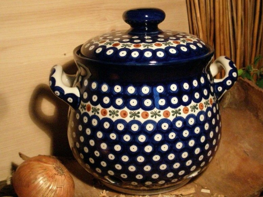 Mehr EINZIGARTIG | Log Pot, Polske Keramik Retter, 3,5 L, 23 X 22 Cm, Tradition 6, Bsn 0281