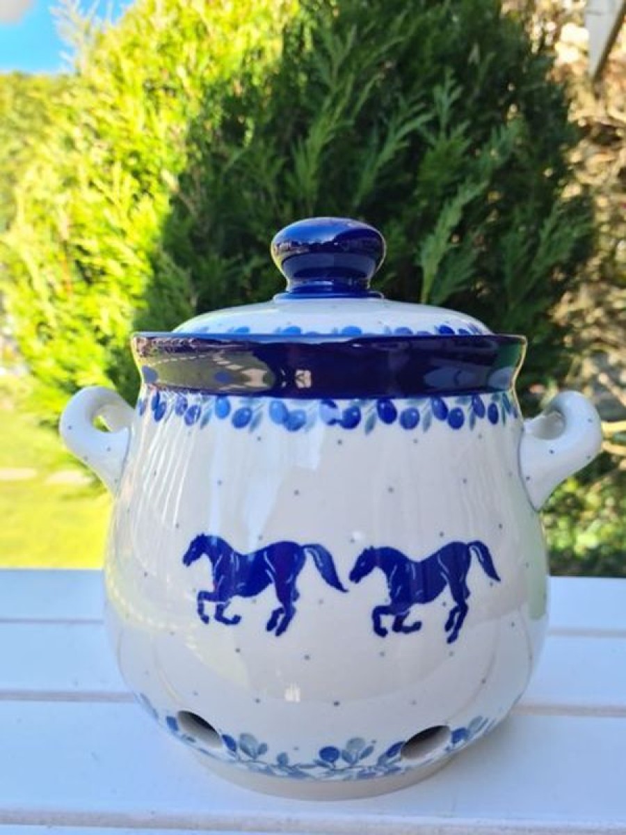 Übersicht über die Decoder EINZIGARTIG | Log Pot, Polske Keramik Retter, 1,5 L, 18 X 19 Cm, Horse